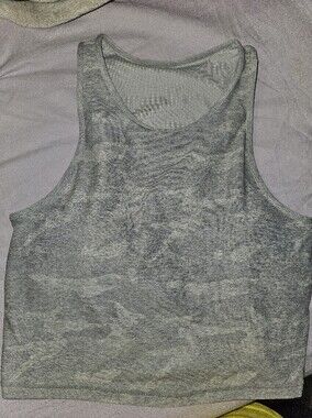 Vuori Heathered Gray Camouflage Sports Bra Top